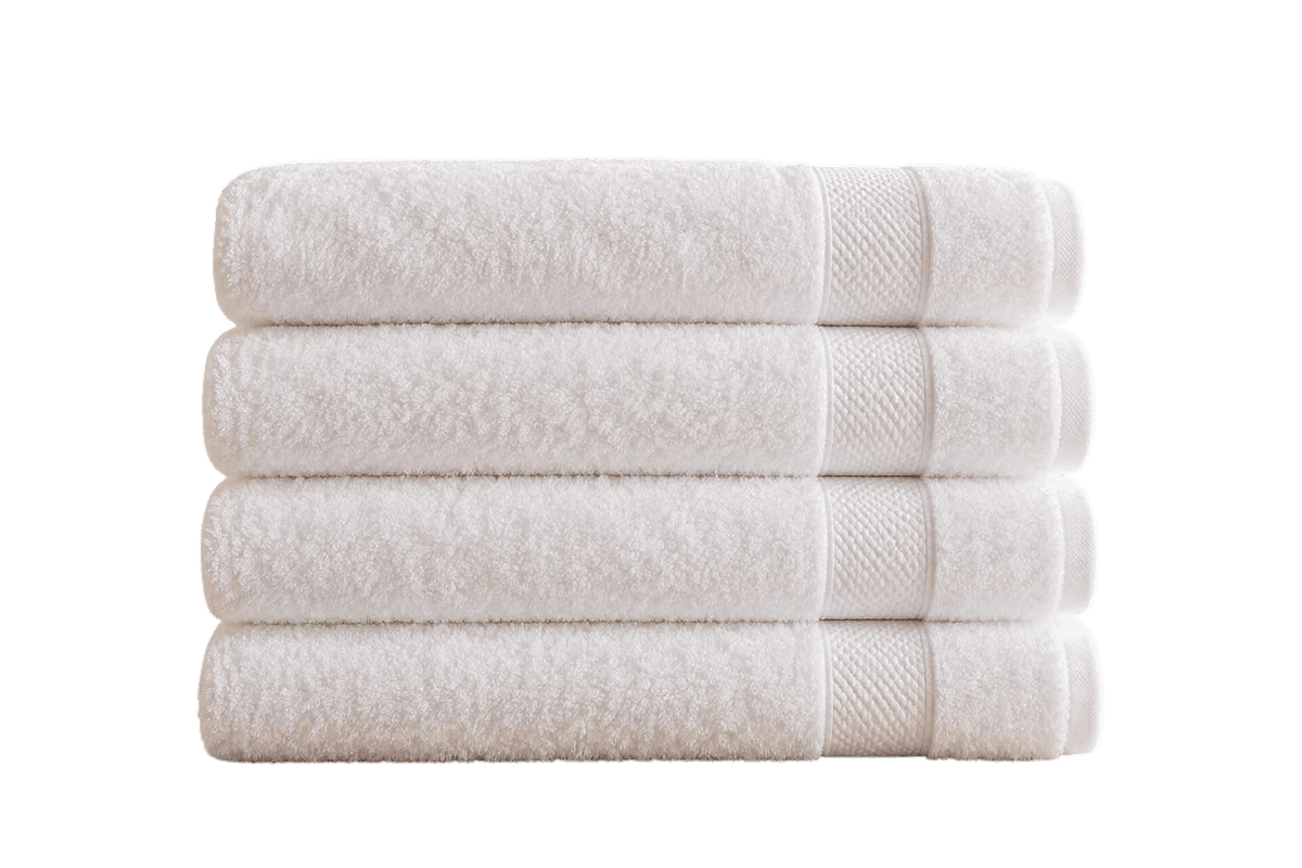 Premium white hotel towels